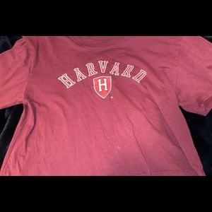 Burgundy Harvard Crop Tee